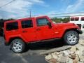 Flame Red 2014 Jeep Wrangler Unlimited Sahara 4x4 Exterior