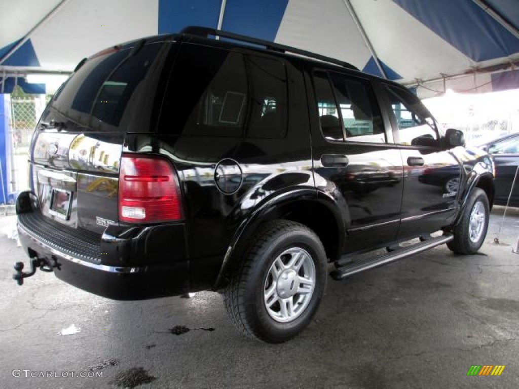 2002 Explorer XLS 4x4 - Black Clearcoat / Midnight Grey photo #4