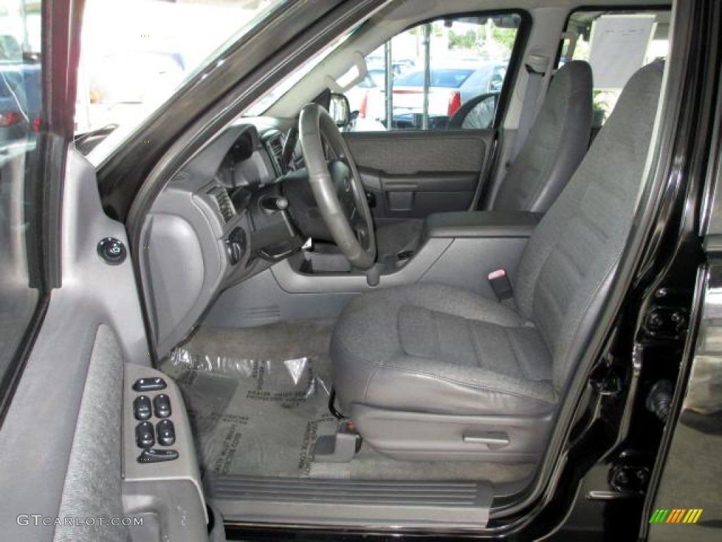 2002 Explorer XLS 4x4 - Black Clearcoat / Midnight Grey photo #8