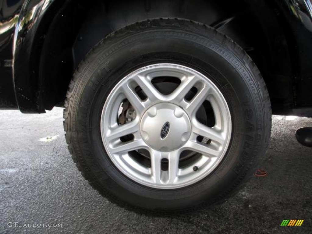 2002 Explorer XLS 4x4 - Black Clearcoat / Midnight Grey photo #24