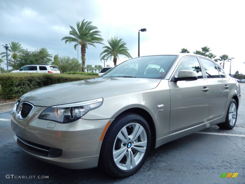 2010 5 Series 528i xDrive Sedan - Platinum Bronze Metallic / Cream Beige photo #3