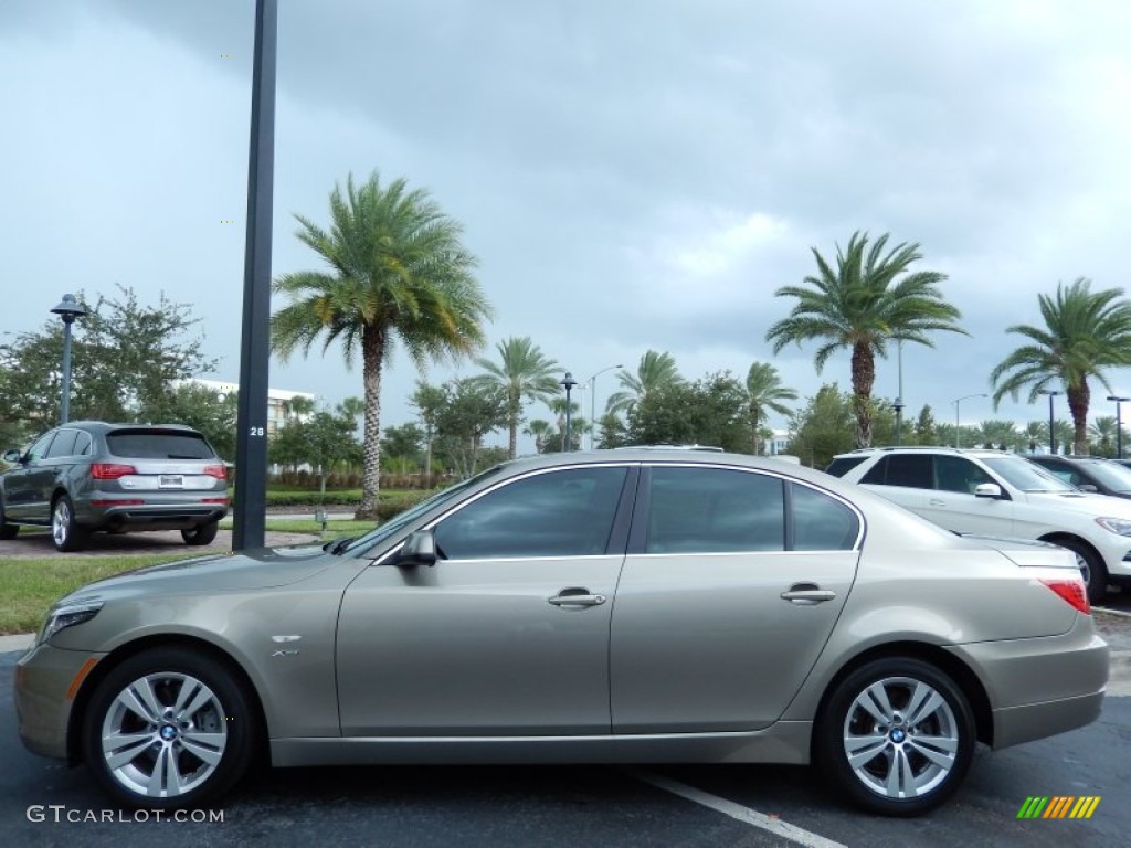2010 5 Series 528i xDrive Sedan - Platinum Bronze Metallic / Cream Beige photo #4