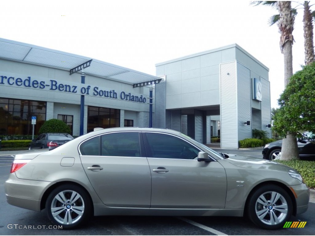 2010 5 Series 528i xDrive Sedan - Platinum Bronze Metallic / Cream Beige photo #8