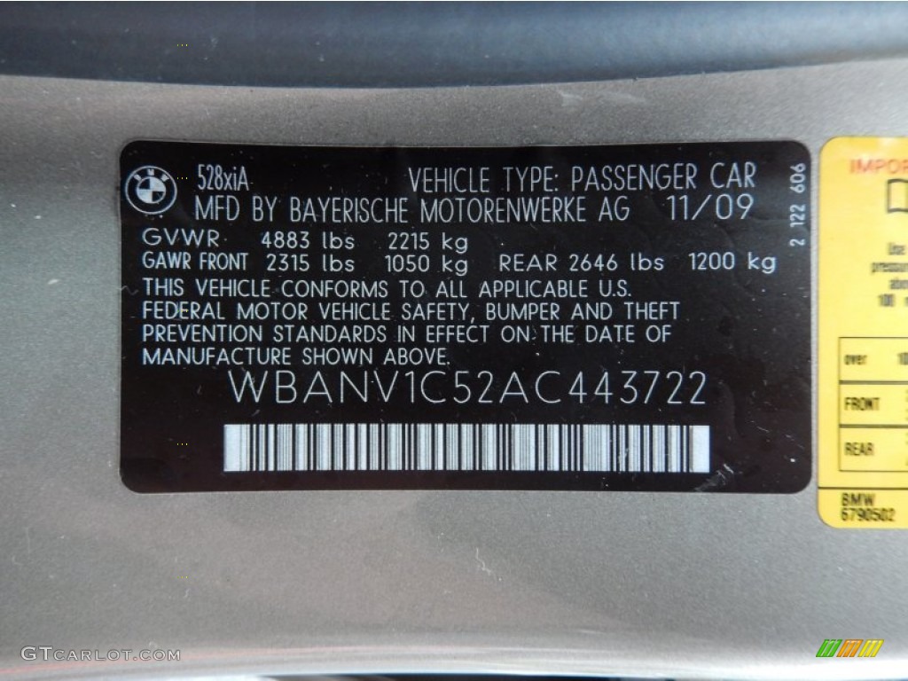 2010 5 Series 528i xDrive Sedan - Platinum Bronze Metallic / Cream Beige photo #31