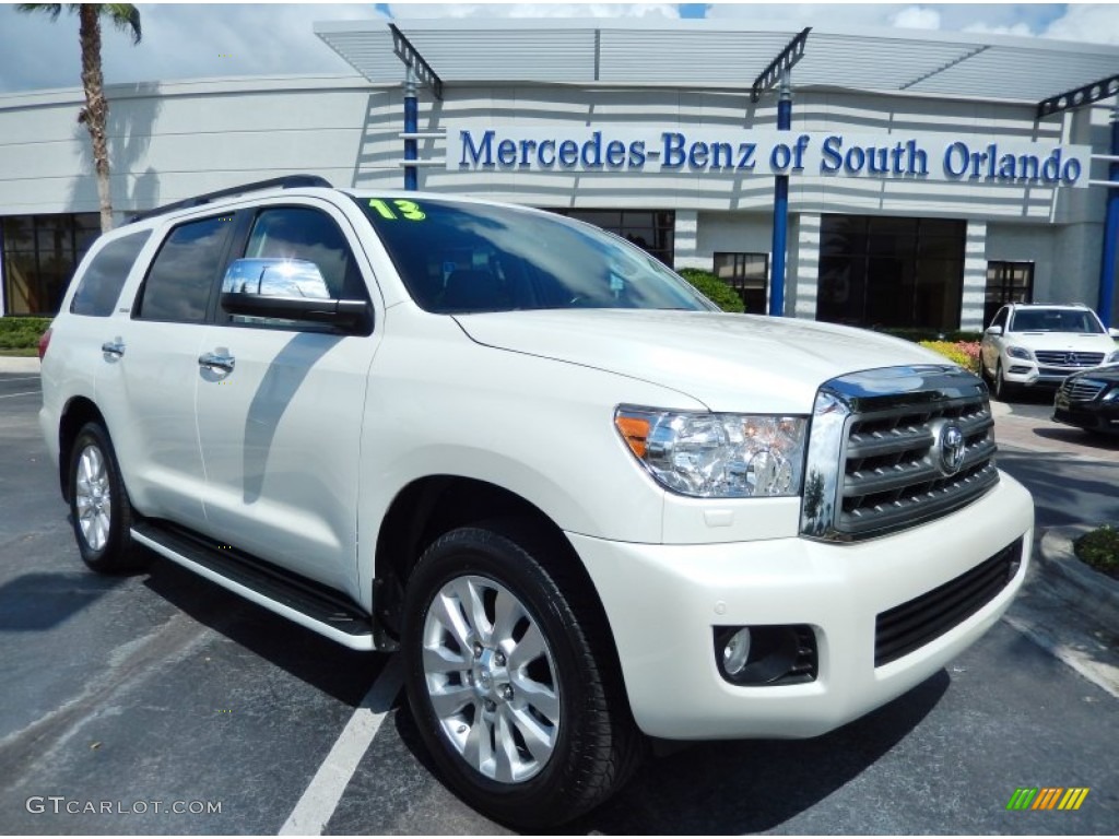 Blizzard White Pearl Toyota Sequoia