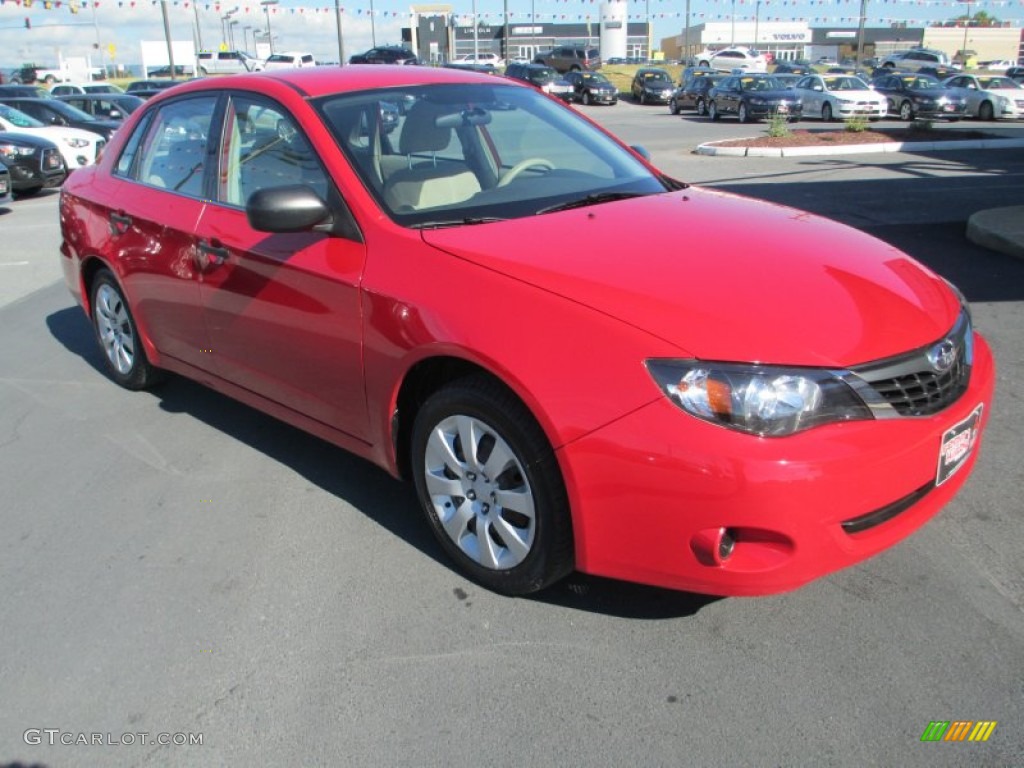 Lightning Red 2008 Subaru Impreza 2.5i Sedan Exterior Photo #85885300