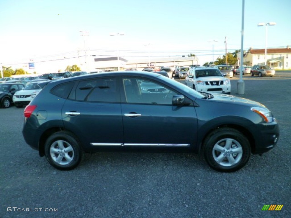 2013 Rogue S AWD - Graphite Blue / Black photo #8