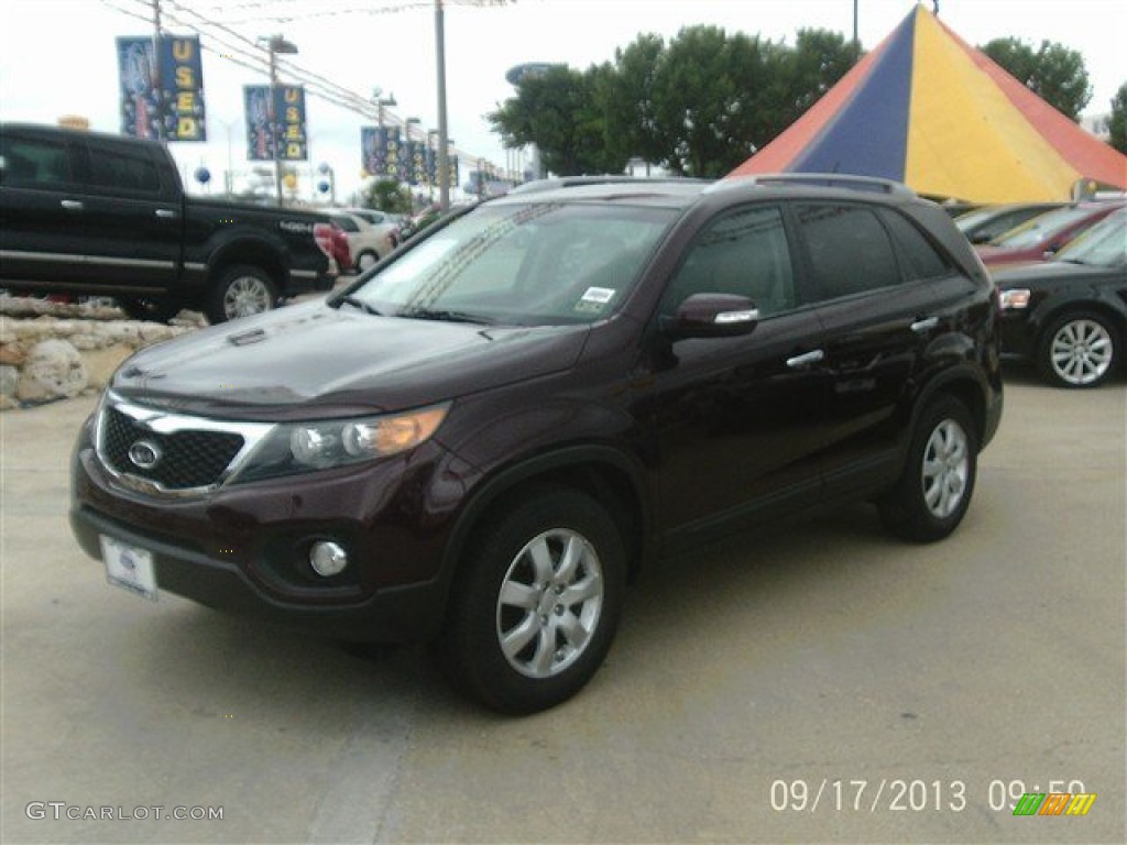 2012 Sorento LX - Dark Cherry / Beige photo #2