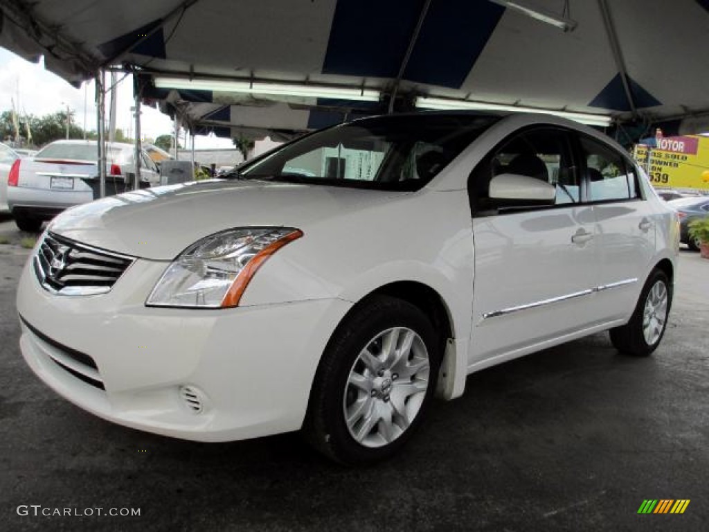 2012 Sentra 2.0 S - Aspen White / Charcoal photo #3