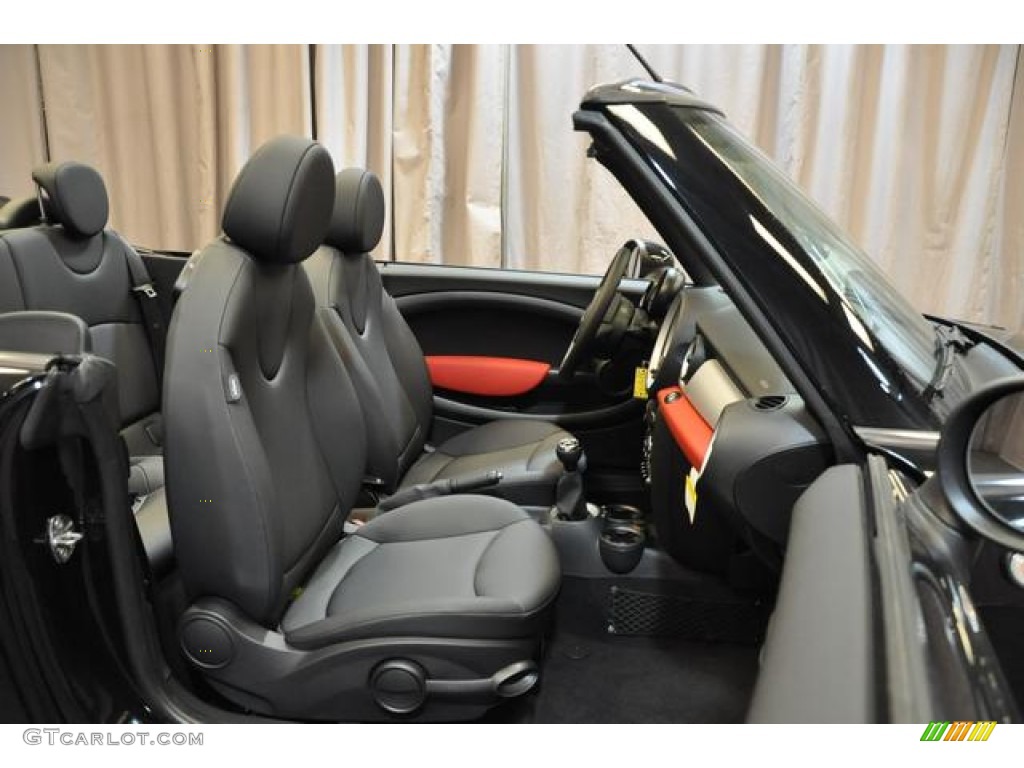 Carbon Black Interior 2014 Mini Cooper Convertible Photo #85889455