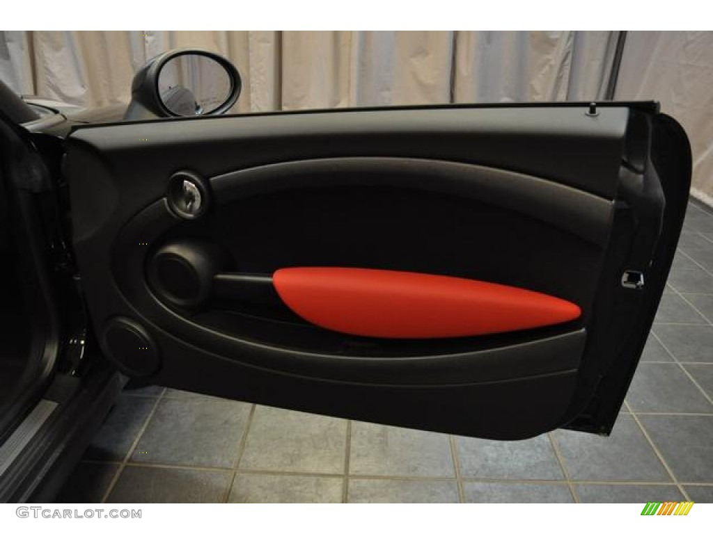 2014 Mini Cooper Convertible Carbon Black Door Panel Photo #85889479
