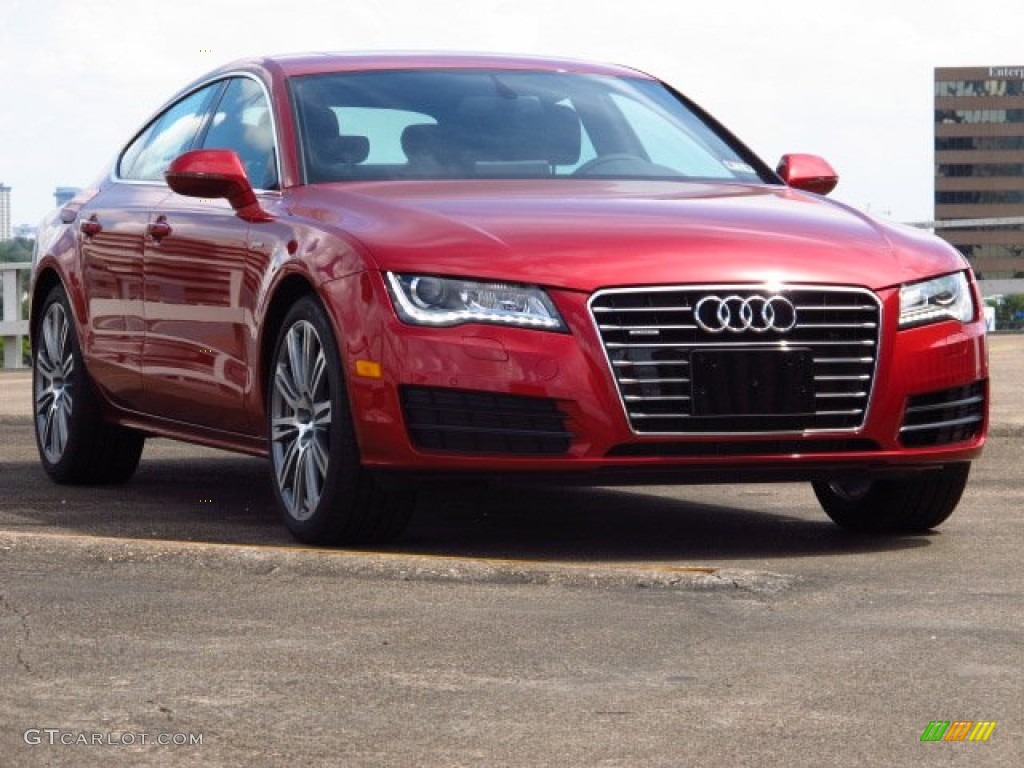 2014 A7 3.0T quattro Premium Plus - Garnet Red Pearl / Black photo #1