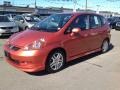 Blaze Orange Metallic 2008 Honda Fit Sport Exterior