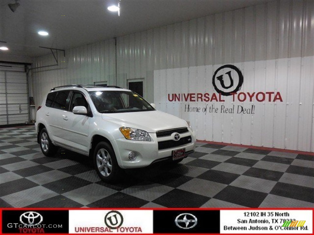 2012 RAV4 V6 Limited - Blizzard White Pearl / Sand Beige photo #1