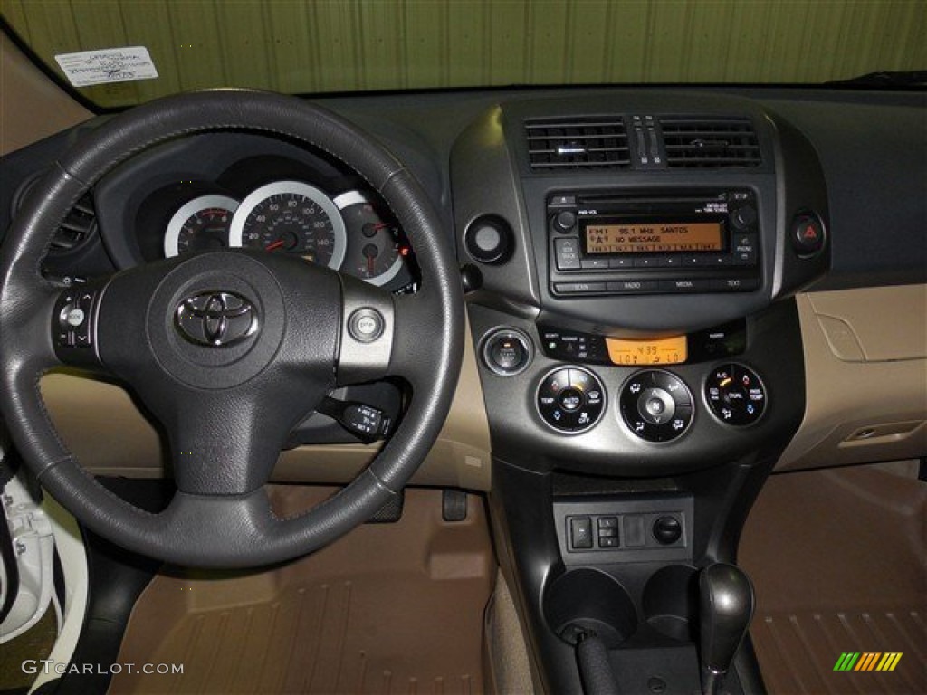 2012 RAV4 V6 Limited - Blizzard White Pearl / Sand Beige photo #13