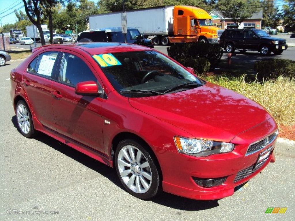 2010 Lancer Sportback GTS - Rally Red Metallic / Black photo #2