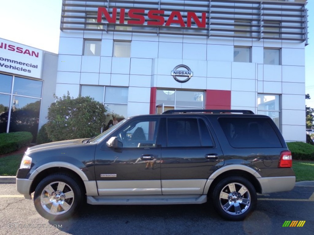2007 Expedition Eddie Bauer 4x4 - Carbon Metallic / Charcoal Black/Camel photo #2