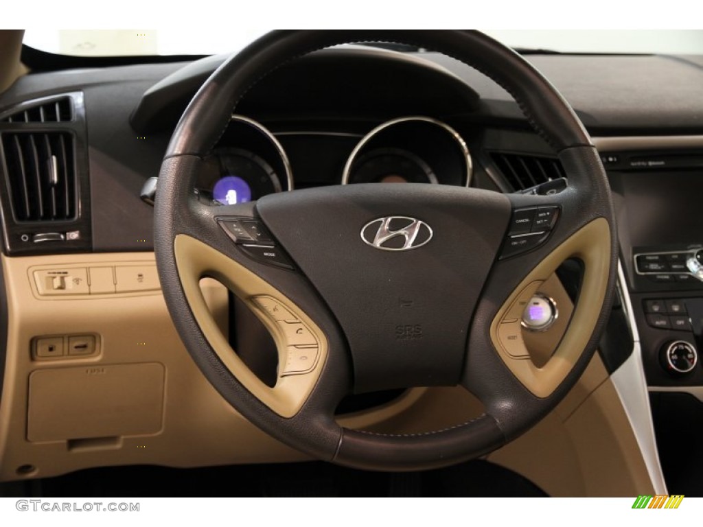 2011 Hyundai Sonata Limited Camel Steering Wheel Photo #85896628