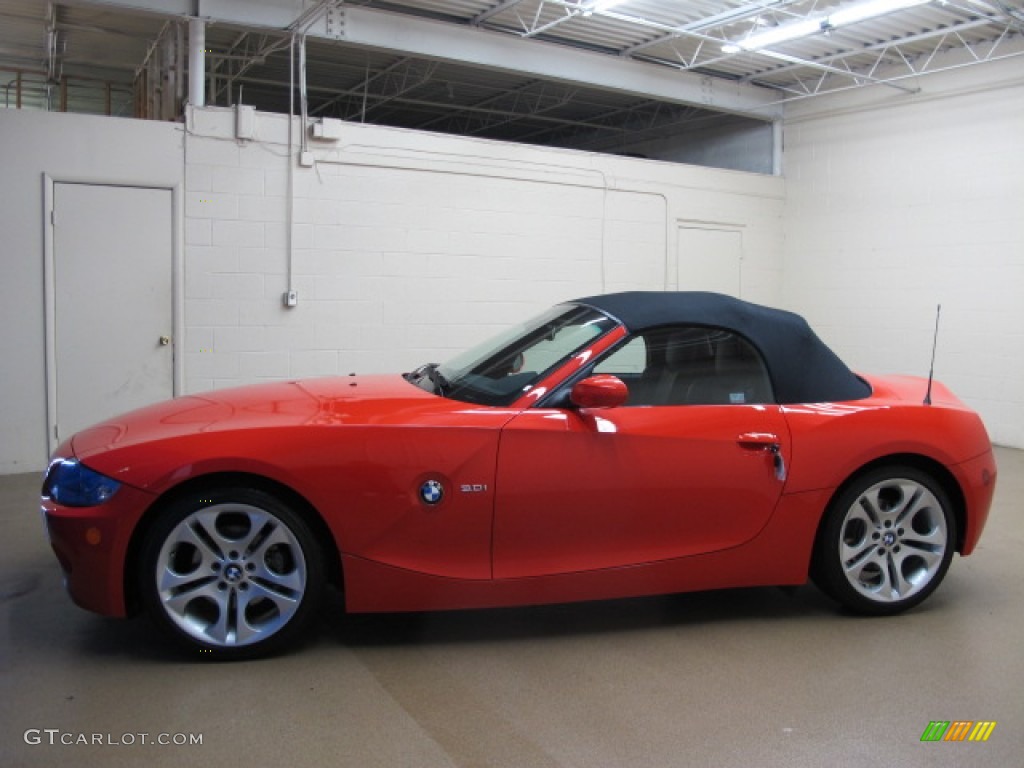 Bright Red 2005 BMW Z4 3.0i Roadster Exterior Photo #85897270