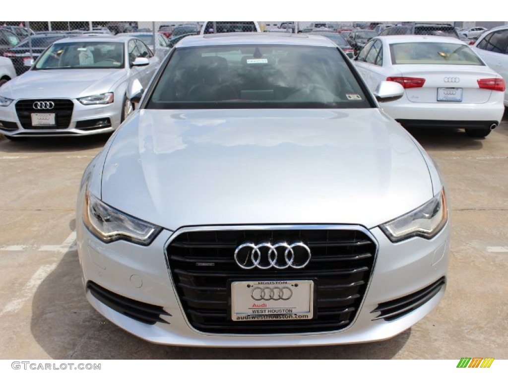 2014 A6 2.0T quattro Sedan - Ice Silver Metallic / Black photo #2