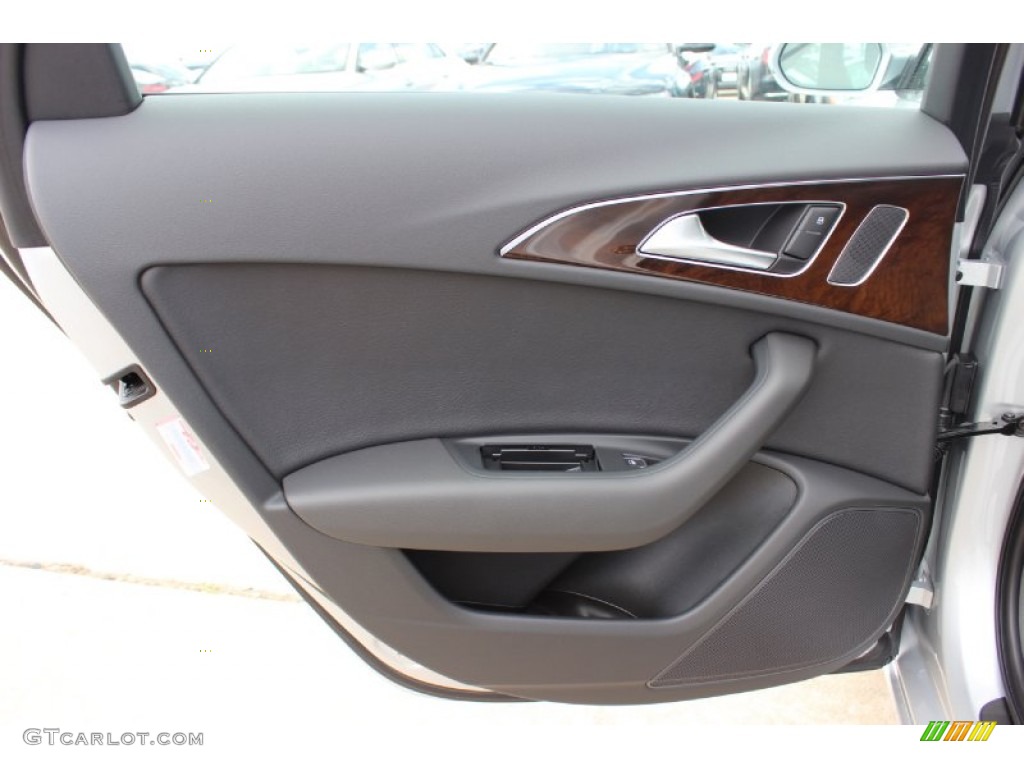 2014 Audi A6 2.0T quattro Sedan Black Door Panel Photo #85901113