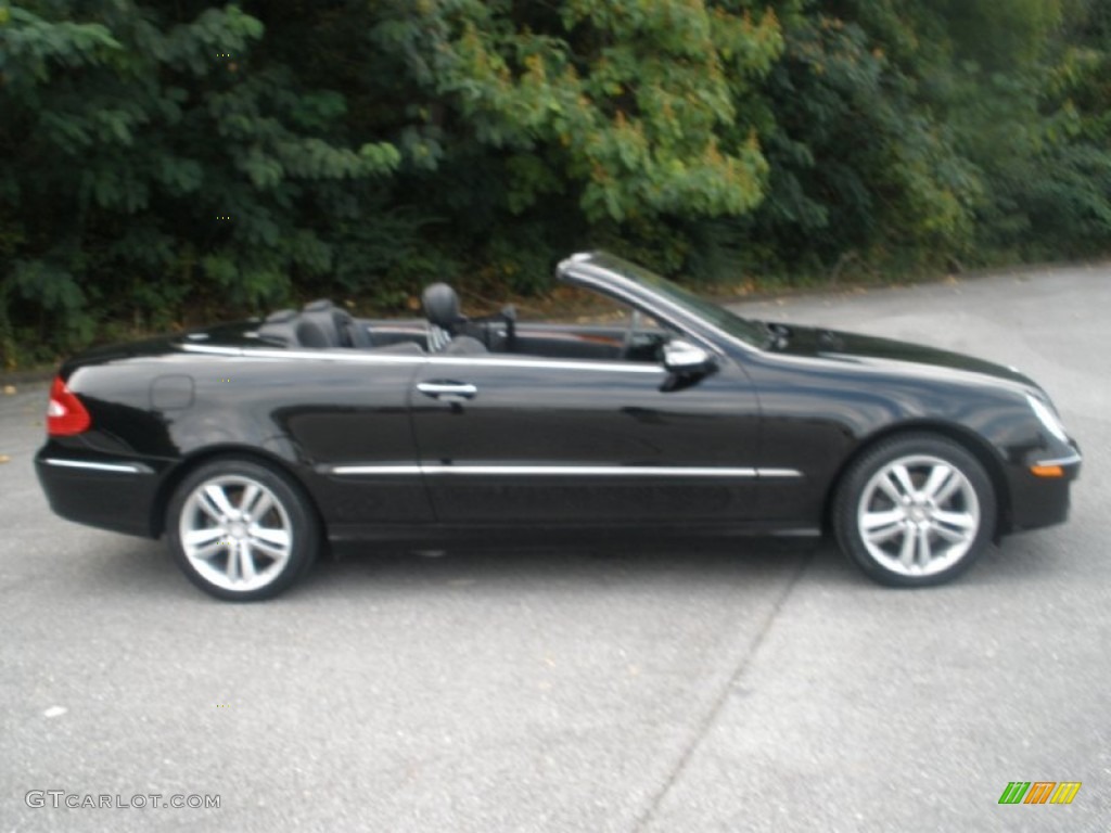 2009 CLK 350 Cabriolet - Black / Black photo #2