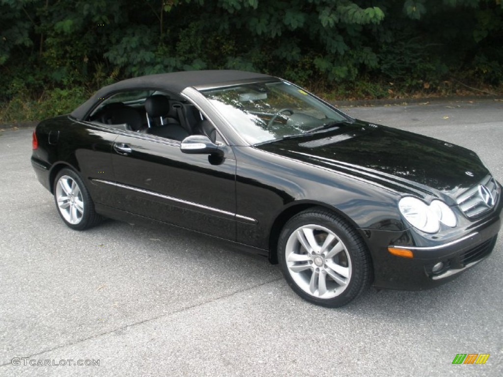 2009 CLK 350 Cabriolet - Black / Black photo #3