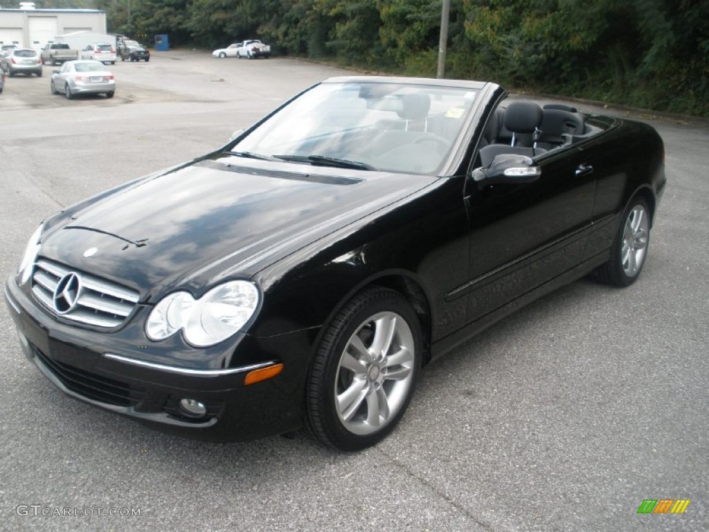 2009 CLK 350 Cabriolet - Black / Black photo #4