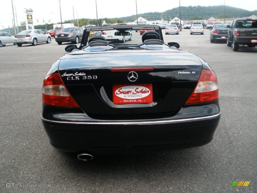 2009 CLK 350 Cabriolet - Black / Black photo #9