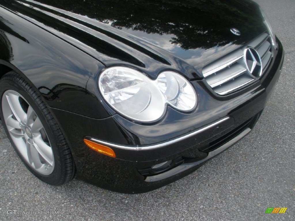 2009 CLK 350 Cabriolet - Black / Black photo #14
