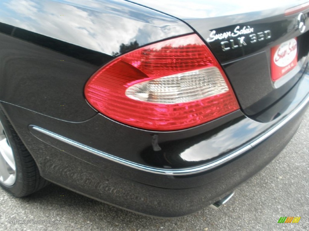 2009 CLK 350 Cabriolet - Black / Black photo #17