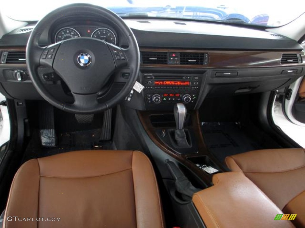 2010 BMW 3 Series 328i Sedan Saddle Brown Dakota Leather Dashboard Photo #85902335