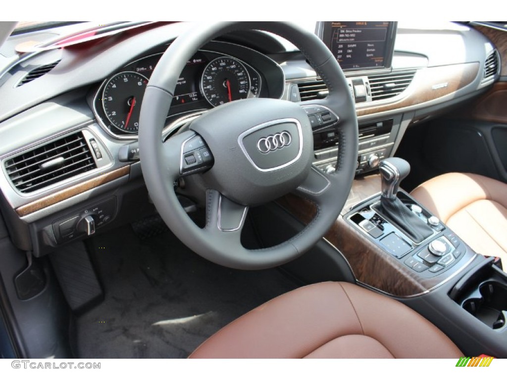 Nougat Brown Interior 2014 Audi A6 2.0T quattro Sedan Photo #85902517