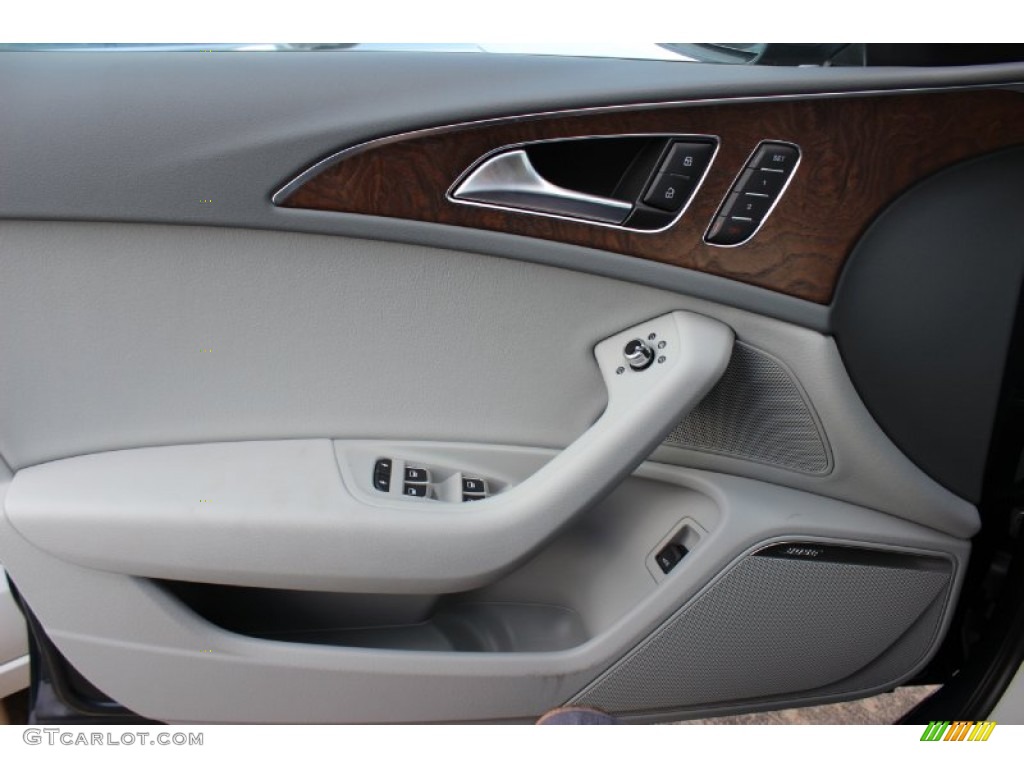 2014 Audi A6 2.0T quattro Sedan Titanium Gray Door Panel Photo #85903336