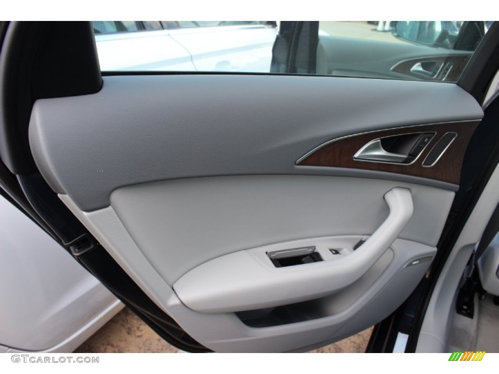2014 Audi A6 2.0T quattro Sedan Titanium Gray Door Panel Photo #85903575