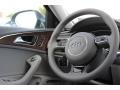 2014 Audi A6 Titanium Gray Interior Steering Wheel Photo