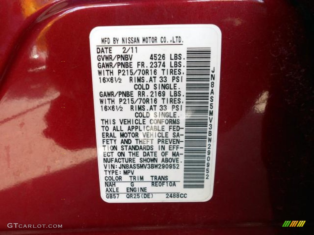 2011 Rogue S AWD - Cayenne Red / Black photo #24