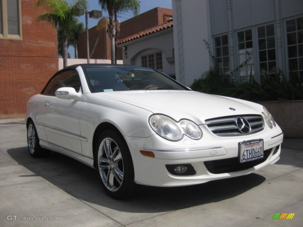 2006 CLK 350 Cabriolet - Alabaster White / Stone photo #1