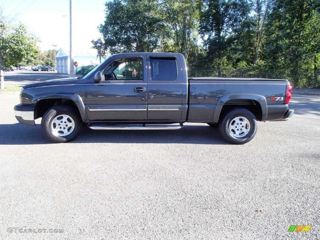 2004 Silverado 1500 Z71 Extended Cab 4x4 - Dark Gray Metallic / Dark Charcoal photo #8