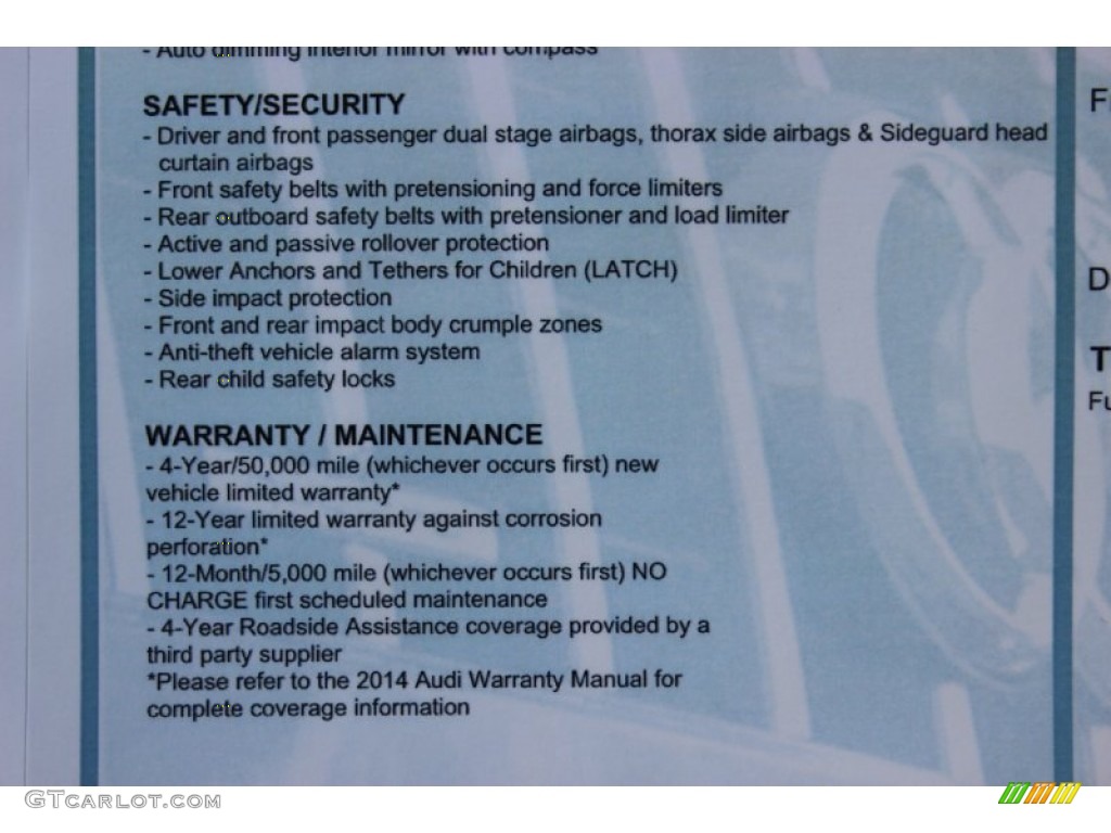 2014 Audi Q5 3.0 TDI quattro Window Sticker Photo #85905601