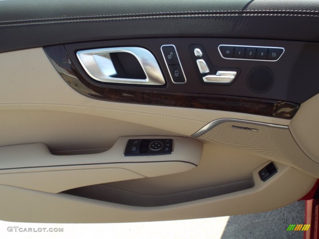 2014 Mercedes-Benz SL 550 Roadster Beige/Brown Door Panel Photo #85906051