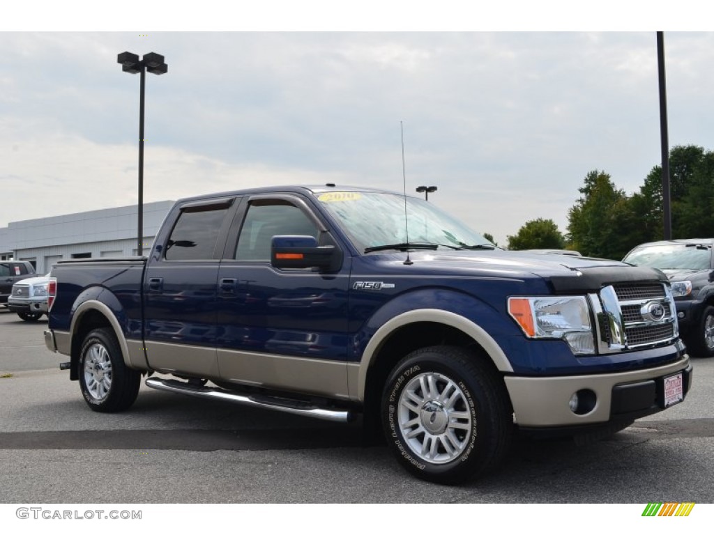 2010 F150 XLT SuperCrew - Dark Blue Pearl Metallic / Black photo #1