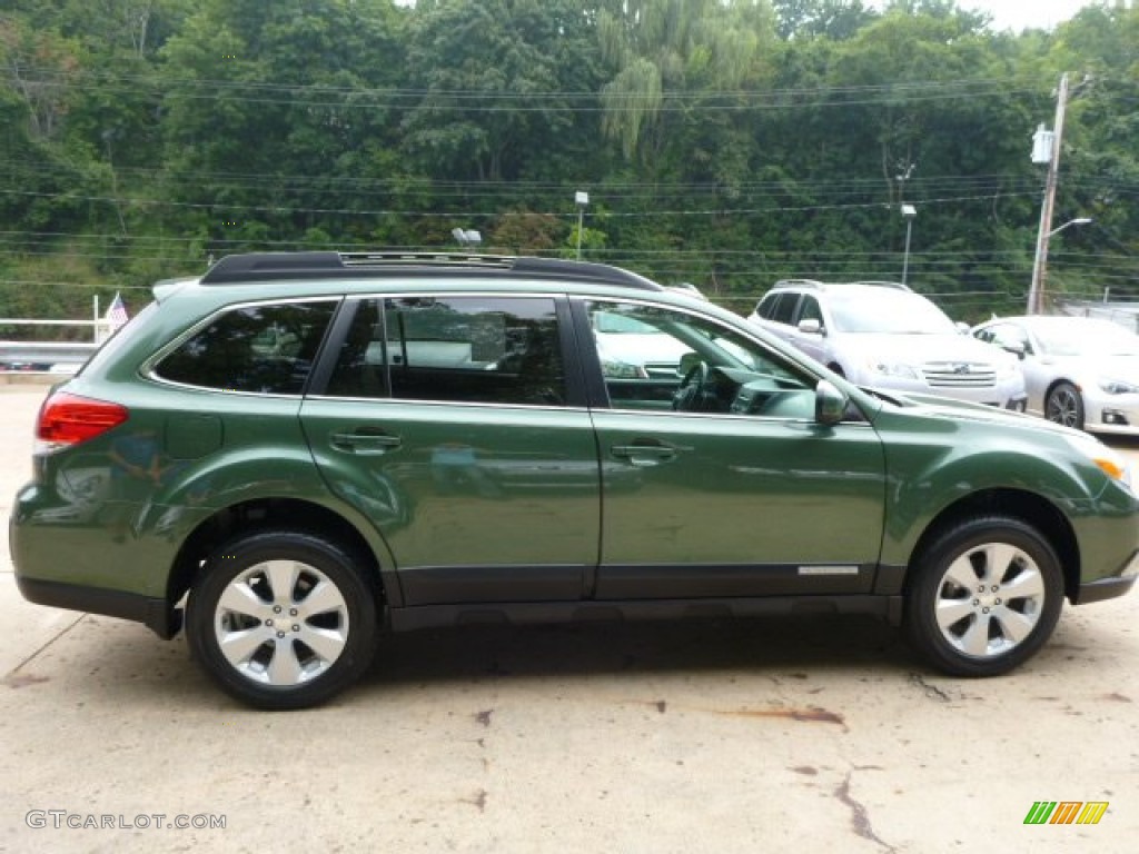 2011 Outback 2.5i Premium Wagon - Cypress Green Pearl / Warm Ivory photo #5