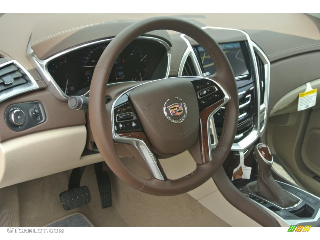 2014 Cadillac SRX Performance Shale/Brownstone Steering Wheel Photo #85910250