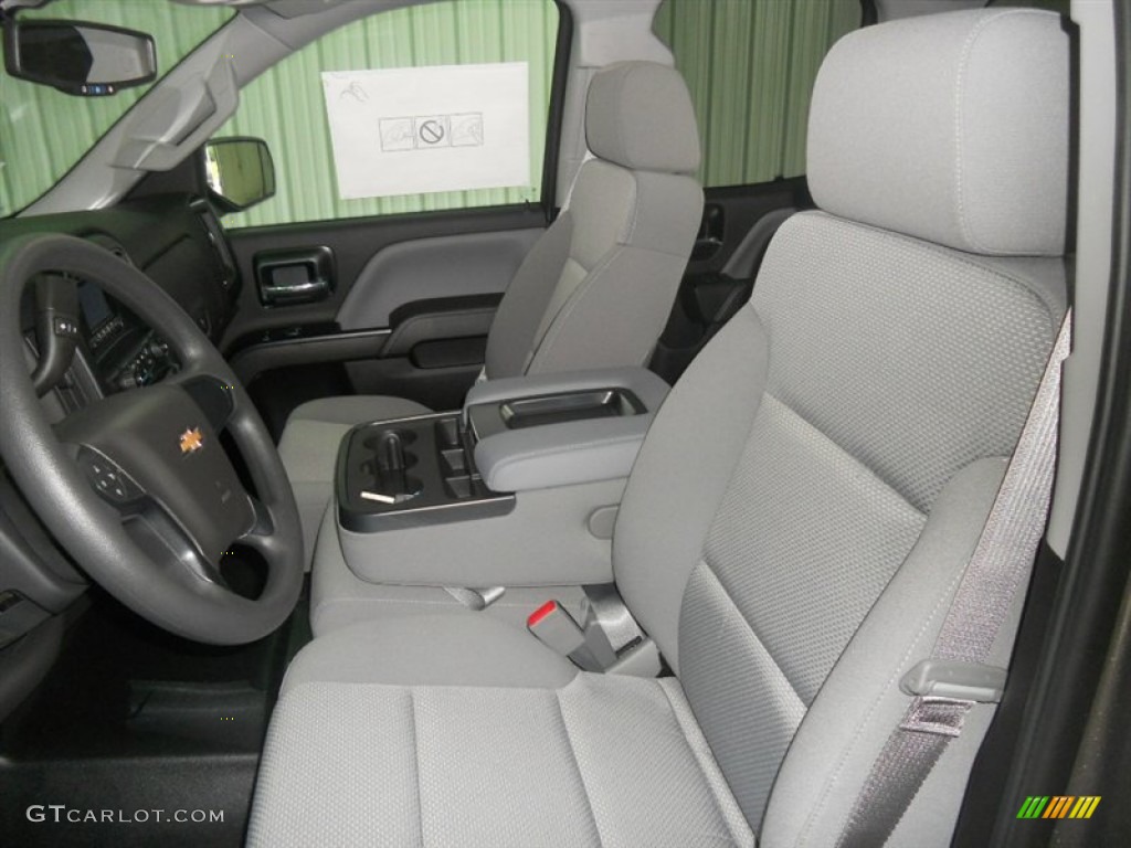 Jet Black/Dark Ash Interior 2014 Chevrolet Silverado 1500 WT Double Cab Photo #85913304