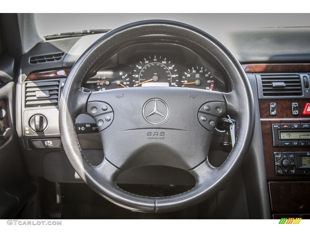 2001 Mercedes-Benz E 320 Wagon Charcoal Steering Wheel Photo #85915737