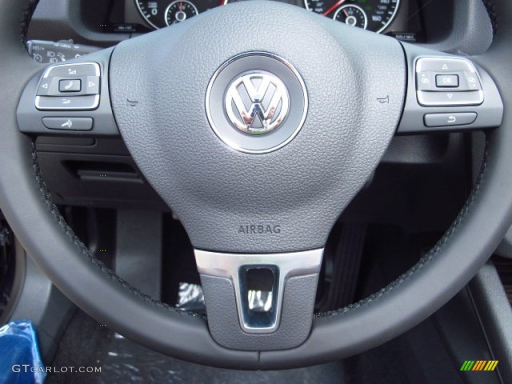 2014 Volkswagen Eos Executive Charcoal/Black Steering Wheel Photo #85917468