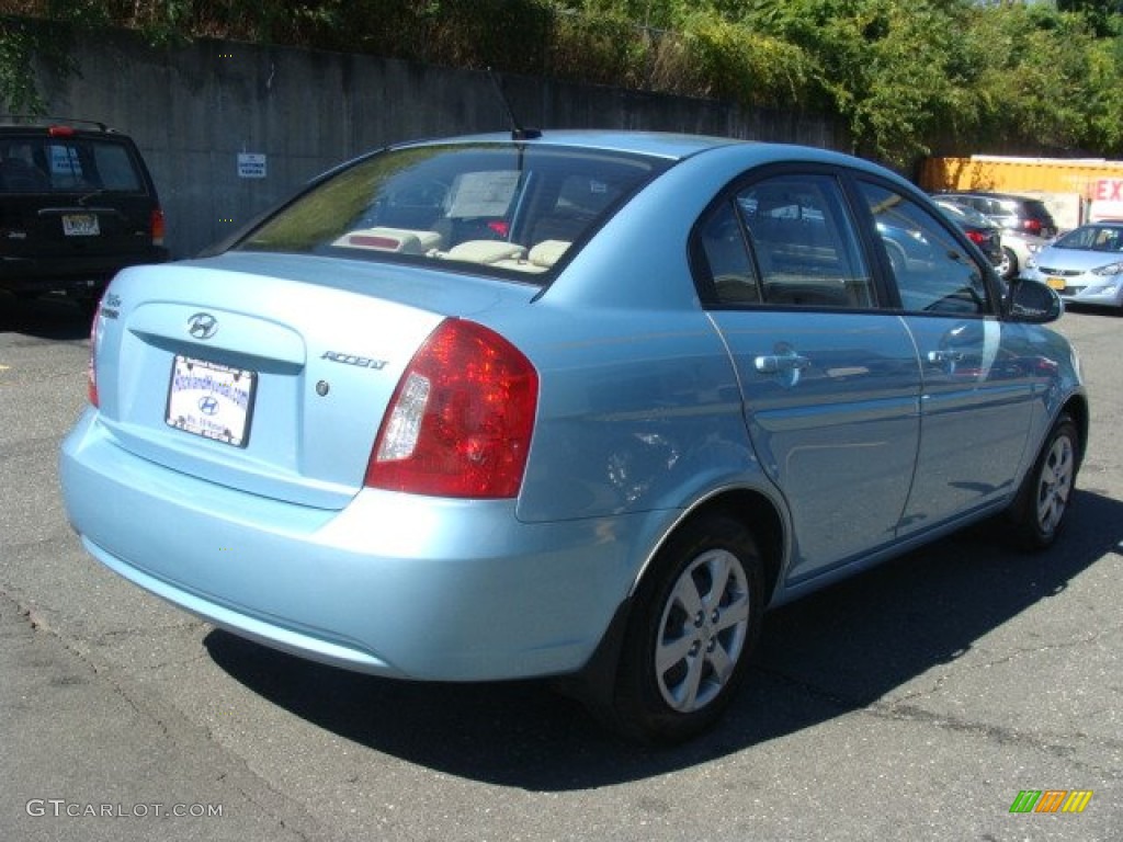 2008 Accent GLS Sedan - Ice Blue / Beige photo #4
