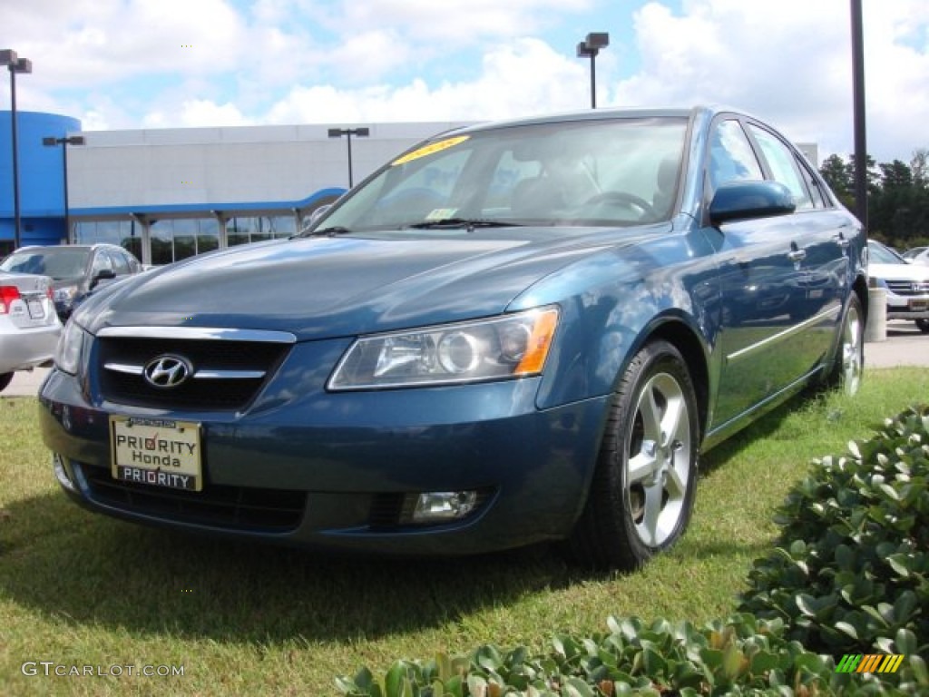 2008 Sonata Limited V6 - Aquamarine Blue / Beige photo #1