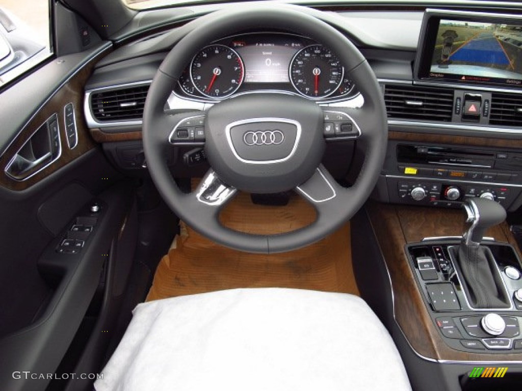 2014 Audi A7 3.0T quattro Premium Plus Black Dashboard Photo #85918959